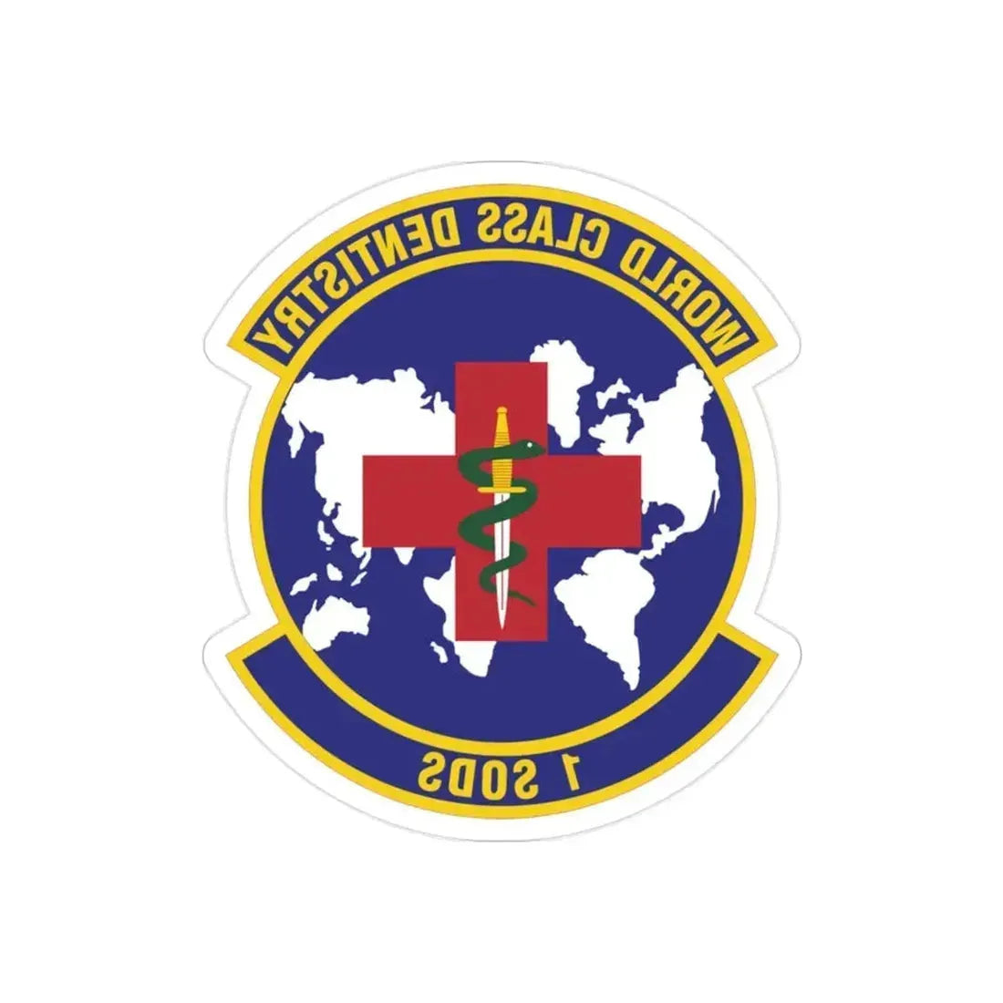 1st Special Operations Dental Squadron (U.S. Air Force) REVERSE PRINT Transparent Die-Cut STICKER 2 Inch Die-Cut Transparent - The Sticker Space