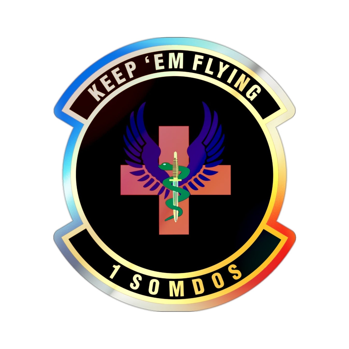 1st Special Operations Medical Operations Squadron (U.S. Air Force) Holographic STICKER Die-Cut Vinyl Decal-2 Inch-The Sticker Space