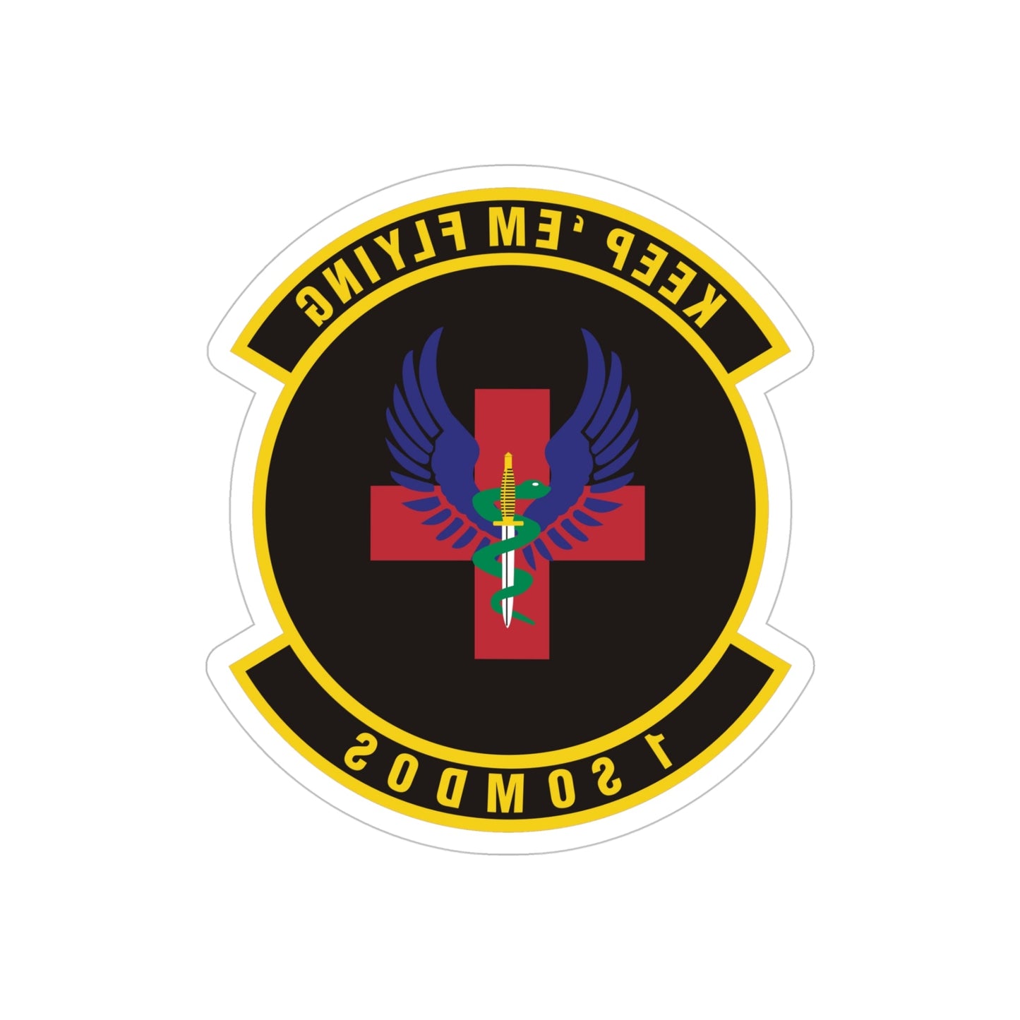 1st Special Operations Medical Operations Squadron (U.S. Air Force) REVERSE PRINT Transparent STICKER-5" × 5"-The Sticker Space