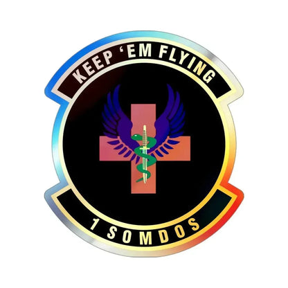 1st Special Operations Medical Operations Squadron (U.S. Air Force) Holographic STICKER Die-Cut Vinyl Decal 3 Inch Holographic - The Sticker Space