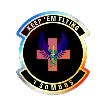 1st Special Operations Medical Operations Squadron (U.S. Air Force) Holographic STICKER Die-Cut Vinyl Decal 5 Inch Holographic - The Sticker Space