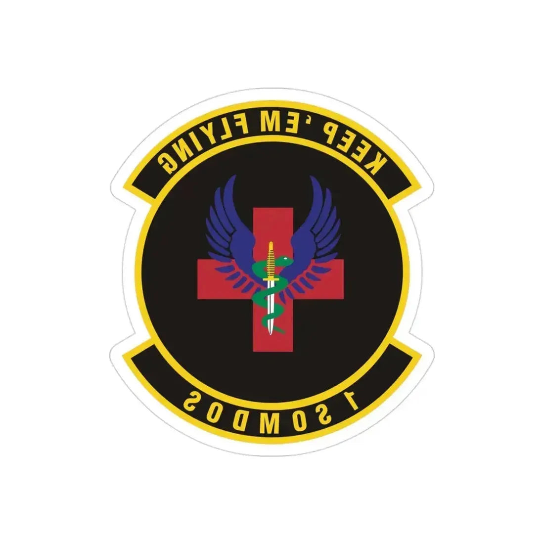 1st Special Operations Medical Operations Squadron (U.S. Air Force) REVERSE PRINT Transparent Die-Cut STICKER 3 Inch Die-Cut Transparent - The Sticker Space