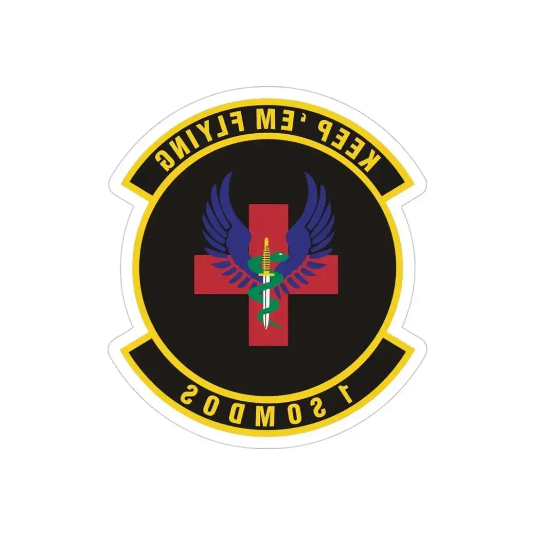 1st Special Operations Medical Operations Squadron (U.S. Air Force) REVERSE PRINT Transparent Die-Cut STICKER 4 Inch Die-Cut Transparent - The Sticker Space