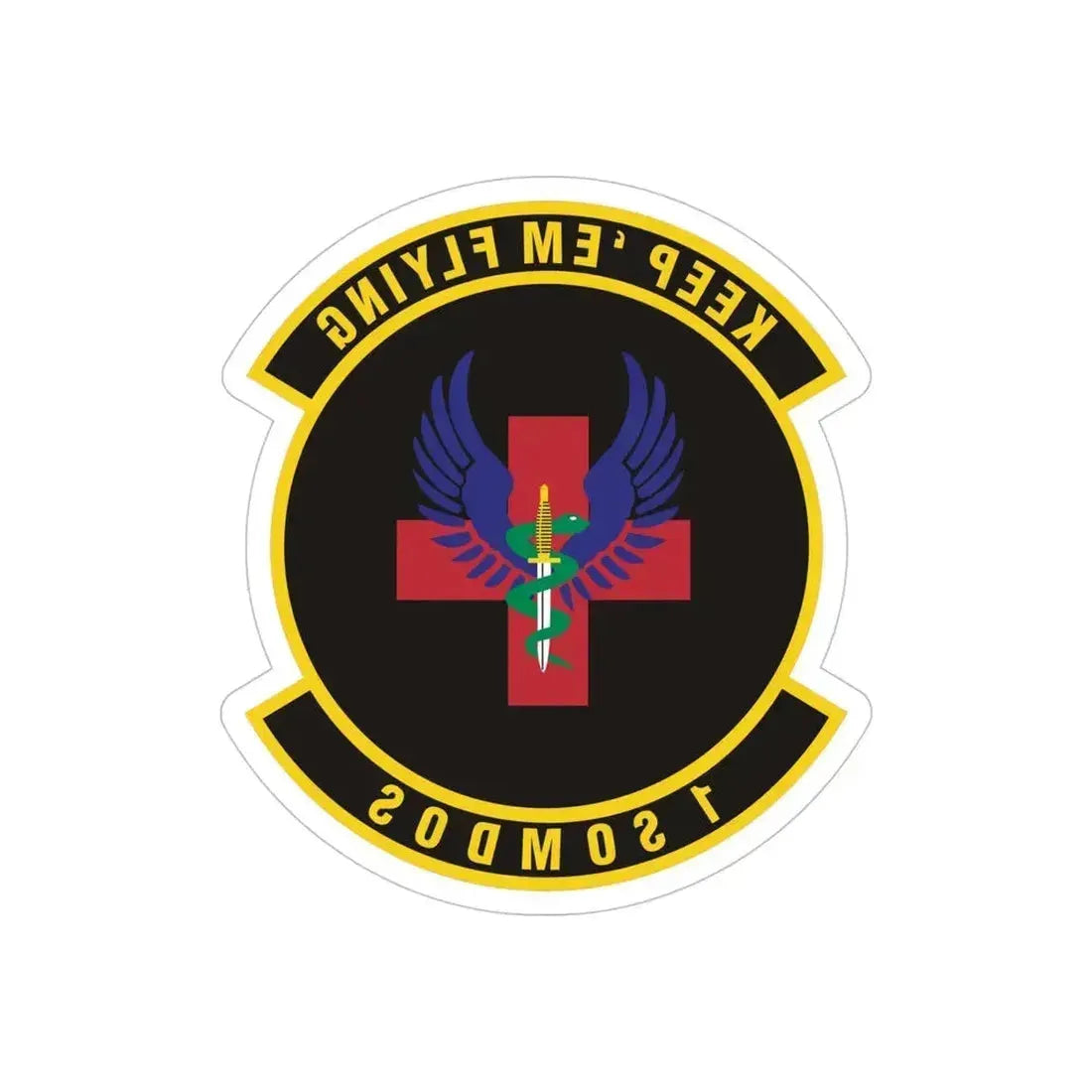1st Special Operations Medical Operations Squadron (U.S. Air Force) REVERSE PRINT Transparent Die-Cut STICKER 5 Inch Die-Cut Transparent - The Sticker Space