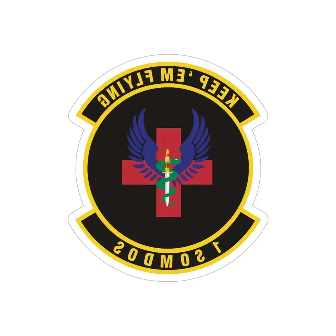 1st Special Operations Medical Operations Squadron (U.S. Air Force) REVERSE PRINT Transparent Die-Cut STICKER 6 Inch Die-Cut Transparent - The Sticker Space