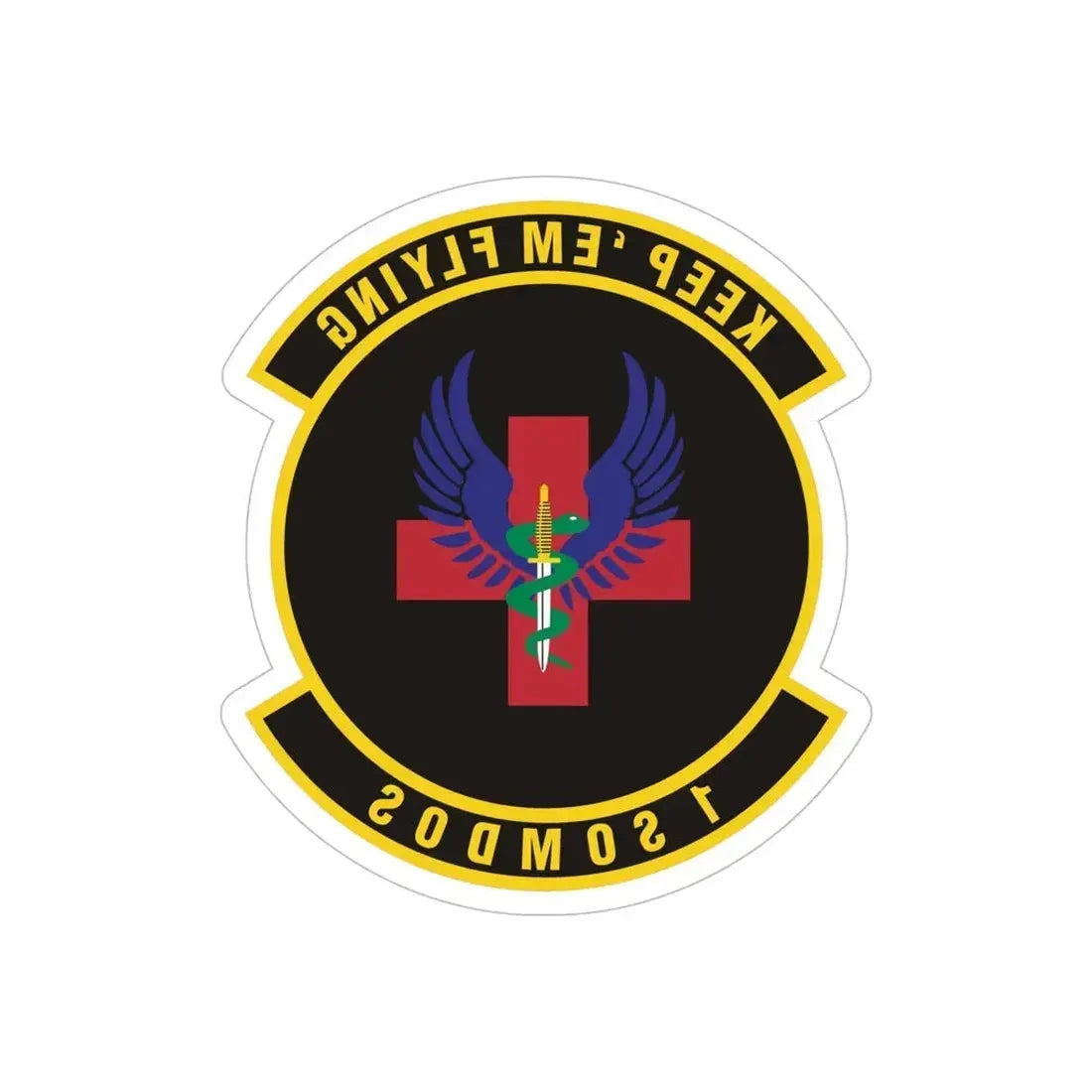 1st Special Operations Medical Operations Squadron (U.S. Air Force) REVERSE PRINT Transparent Die-Cut STICKER - The Sticker Space
