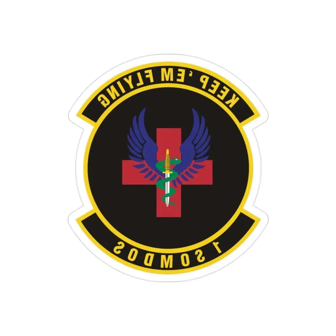 1st Special Operations Medical Operations Squadron (U.S. Air Force) REVERSE PRINT Transparent Die-Cut STICKER - The Sticker Space