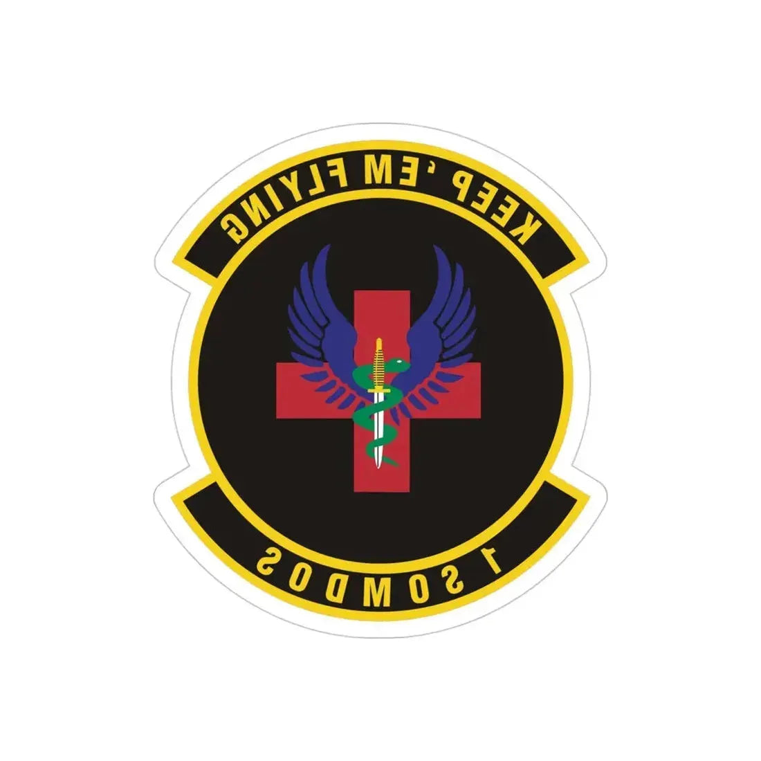 1st Special Operations Medical Operations Squadron (U.S. Air Force) REVERSE PRINT Transparent Die-Cut STICKER - The Sticker Space