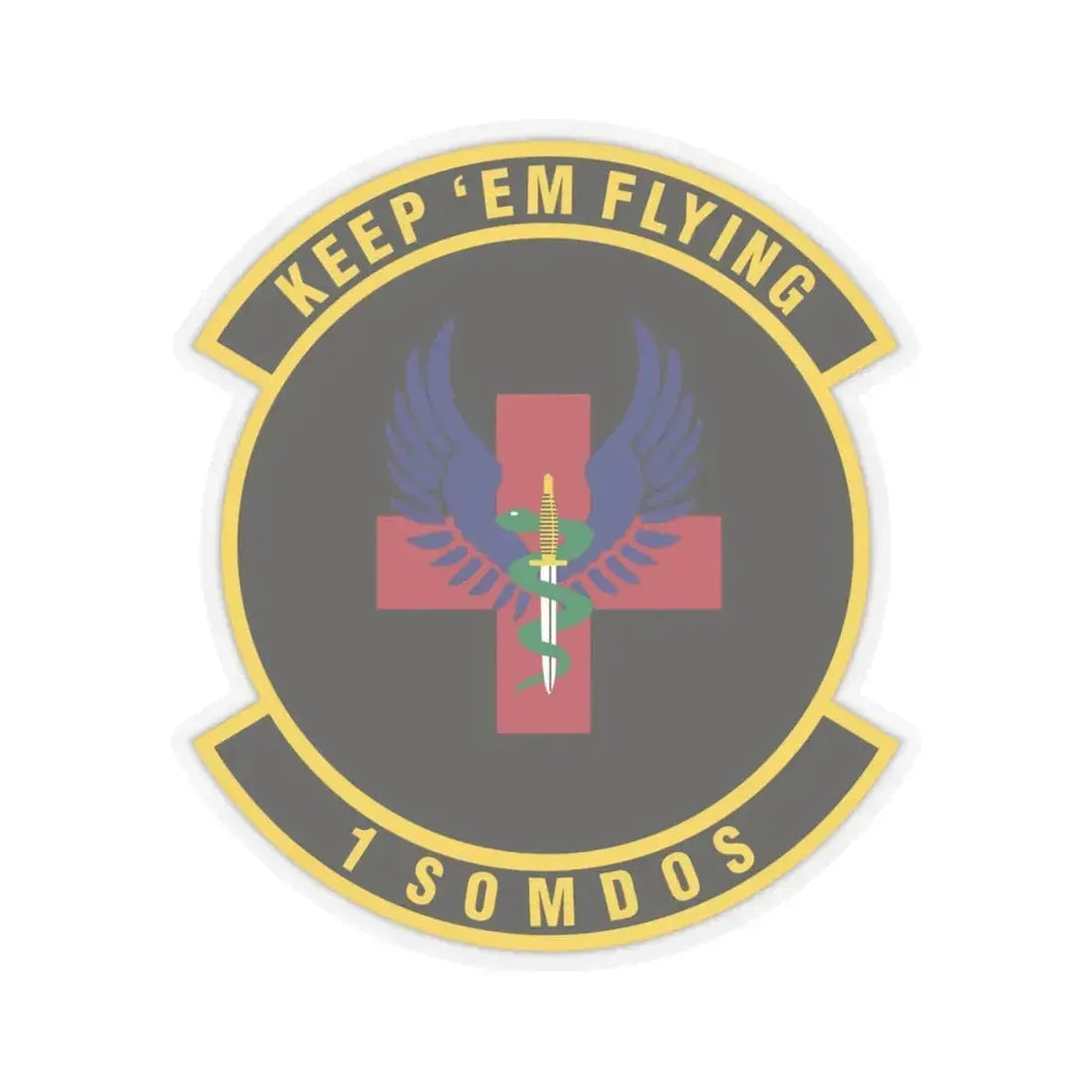 1st Special Operations Medical Operations Squadron (U.S. Air Force) STICKER Vinyl Kiss-Cut Decal 4 Inch Transparent - The Sticker Space