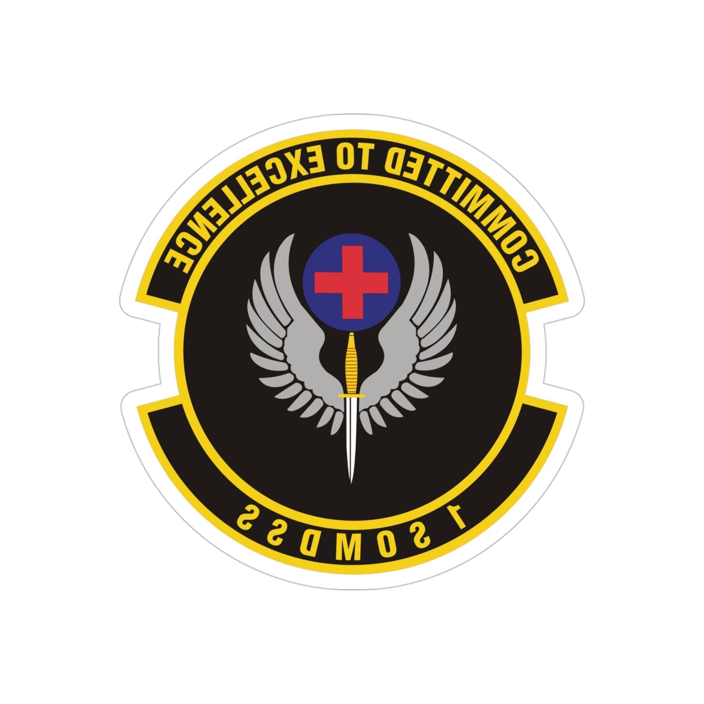 1st Special Operations Medical Support Squadron (U.S. Air Force) REVERSE PRINT Transparent STICKER-4" × 4"-The Sticker Space