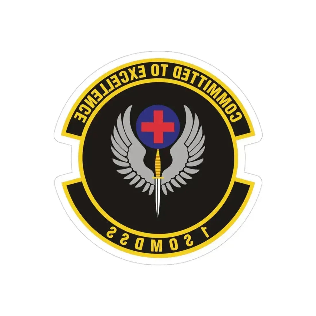 1st Special Operations Medical Support Squadron (U.S. Air Force) REVERSE PRINT Transparent Die-Cut STICKER 3 Inch Die-Cut Transparent - The Sticker Space