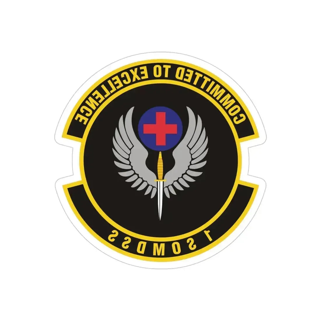 1st Special Operations Medical Support Squadron (U.S. Air Force) REVERSE PRINT Transparent Die-Cut STICKER 4 Inch Die-Cut Transparent - The Sticker Space