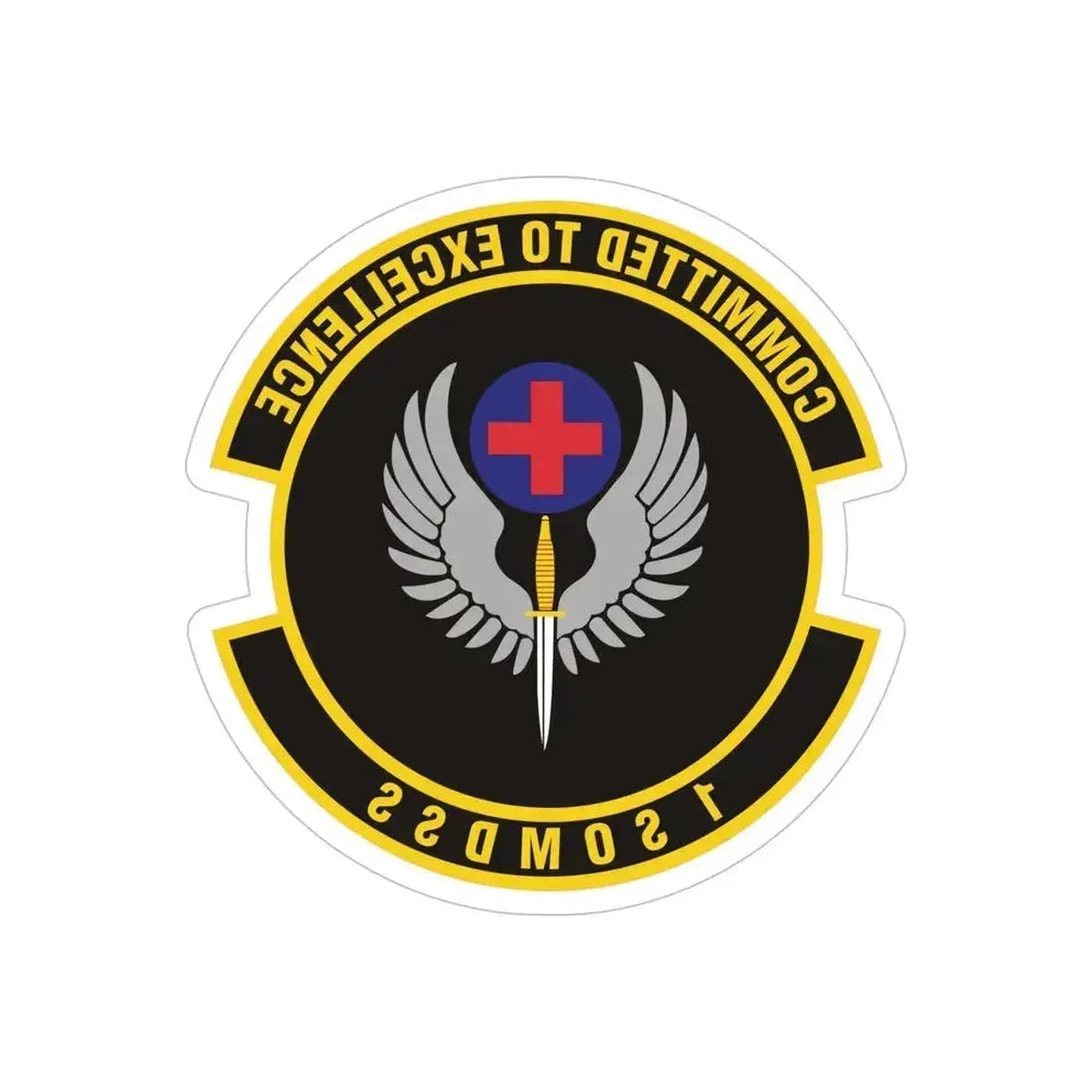 1st Special Operations Medical Support Squadron (U.S. Air Force) REVERSE PRINT Transparent Die-Cut STICKER 5 Inch Die-Cut Transparent - The Sticker Space