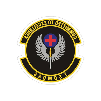 1st Special Operations Medical Support Squadron (U.S. Air Force) REVERSE PRINT Transparent Die-Cut STICKER 5 Inch Die-Cut Transparent - The Sticker Space
