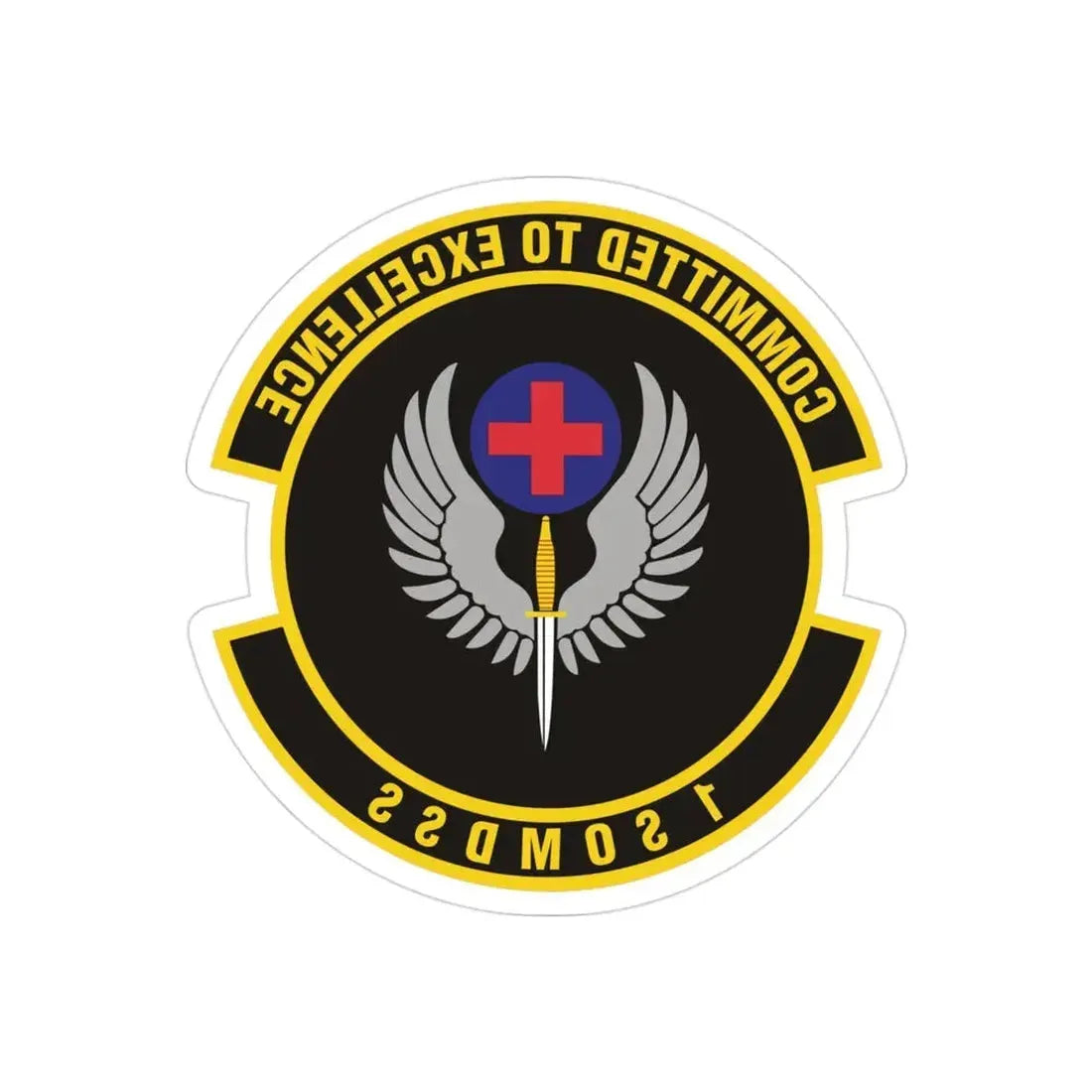 1st Special Operations Medical Support Squadron (U.S. Air Force) REVERSE PRINT Transparent Die-Cut STICKER - The Sticker Space