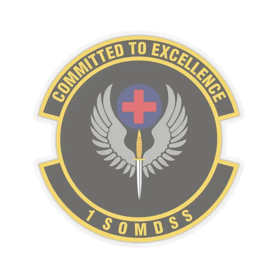 1st Special Operations Medical Support Squadron (U.S. Air Force) STICKER Vinyl Kiss-Cut Decal 4 Inch Transparent - The Sticker Space