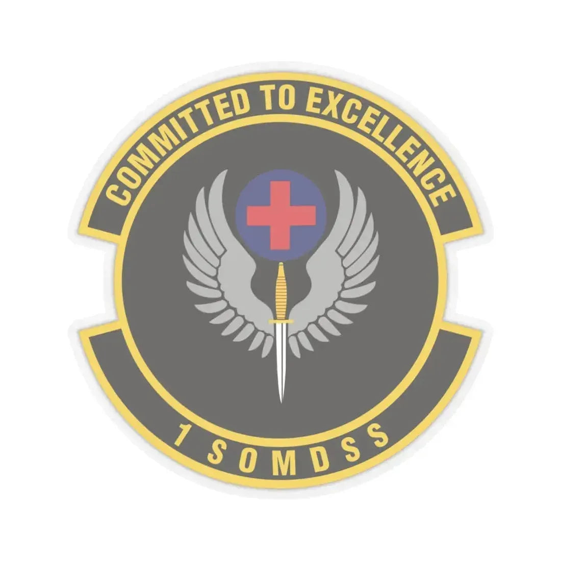 1st Special Operations Medical Support Squadron (U.S. Air Force) STICKER Vinyl Kiss-Cut Decal 6 Inch Transparent - The Sticker Space