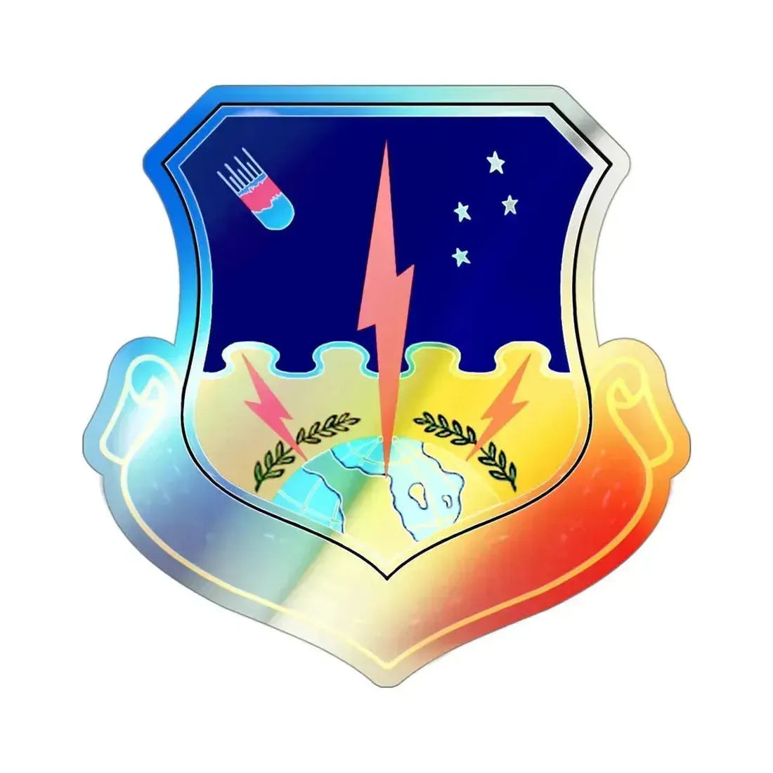 1st Strategic Aerospace Division (U.S. Air Force) Holographic STICKER Die-Cut Vinyl Decal 3 Inch Holographic - The Sticker Space