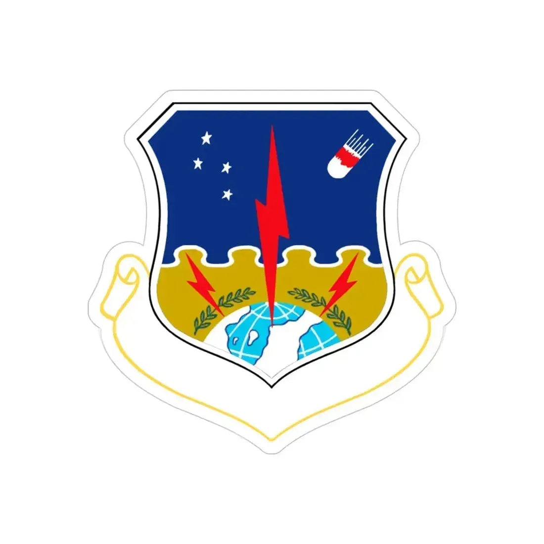 1st Strategic Aerospace Division (U.S. Air Force) REVERSE PRINT Transparent Die-Cut STICKER 4 Inch Die-Cut Transparent - The Sticker Space