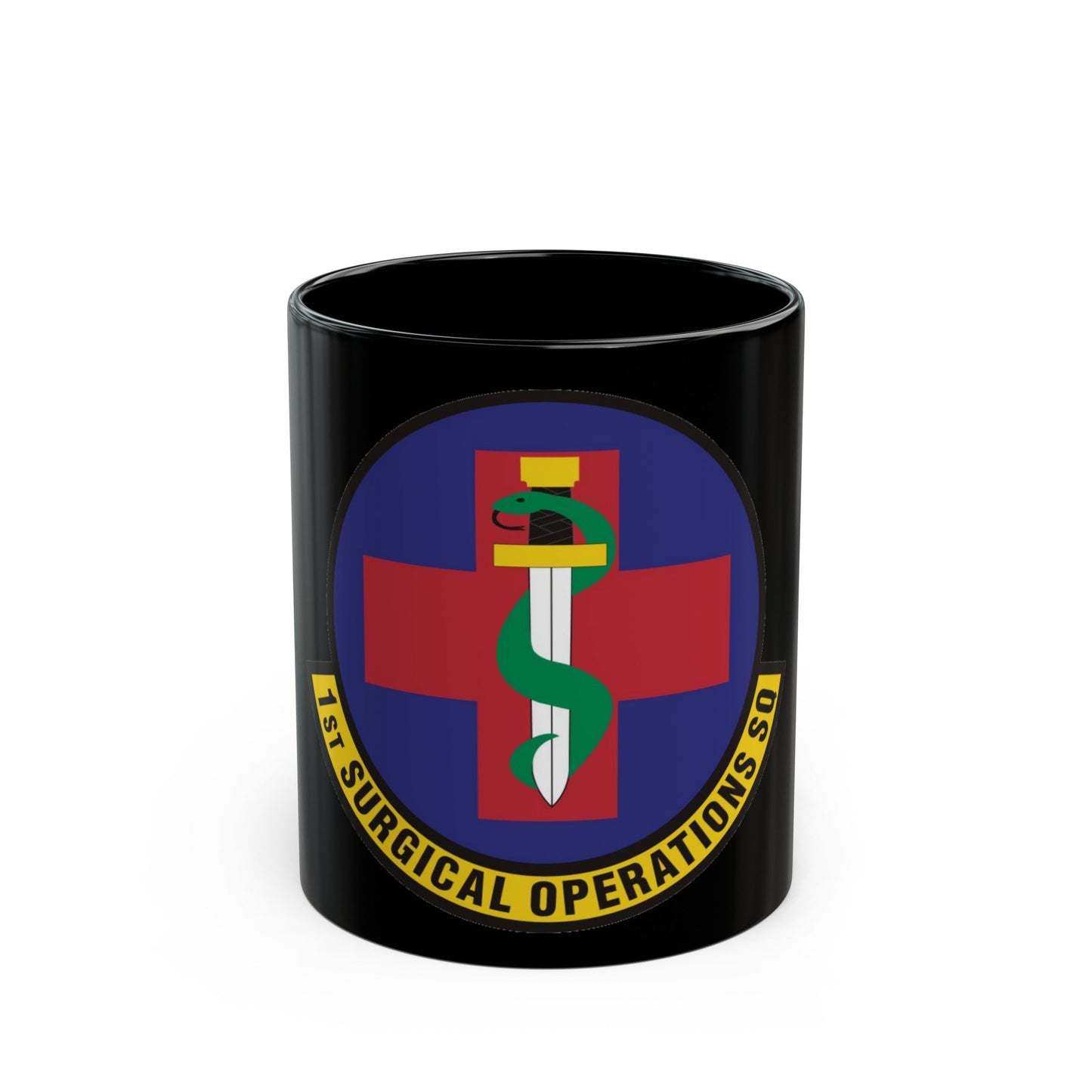 1st Surgical Operations Squadron (U.S. Air Force) Black Coffee Mug-11oz-The Sticker Space