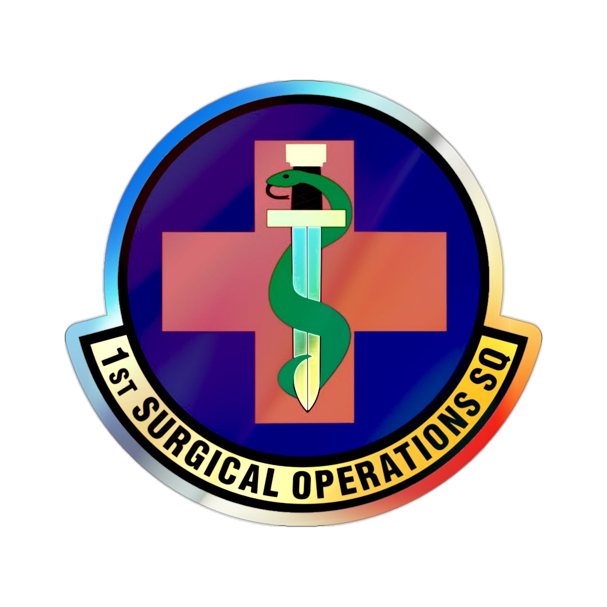 1st Surgical Operations Squadron (U.S. Air Force) Holographic STICKER Die-Cut Vinyl Decal-2 Inch-The Sticker Space