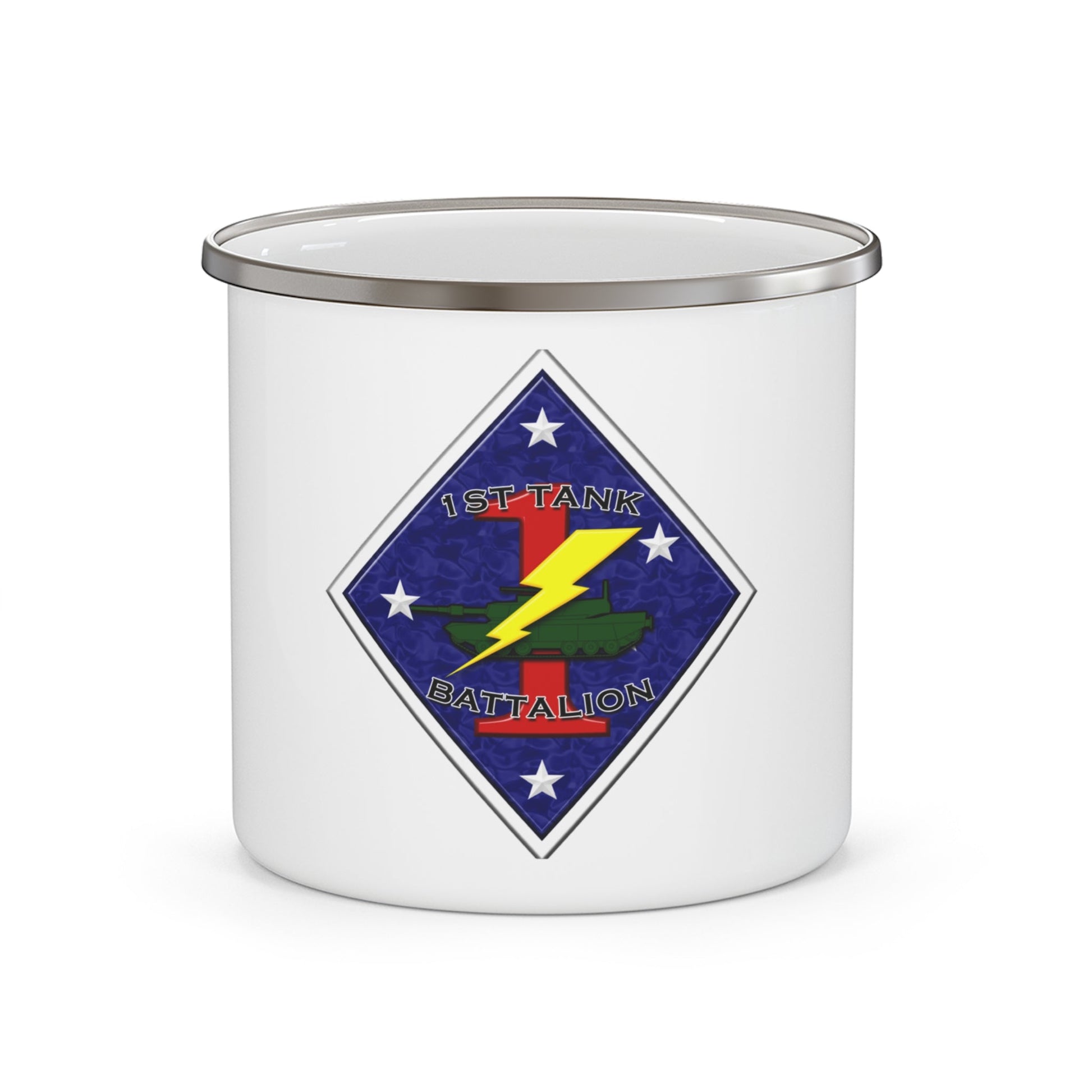 1st Tank Battalion (USMC) Enamel Mug-12oz-The Sticker Space