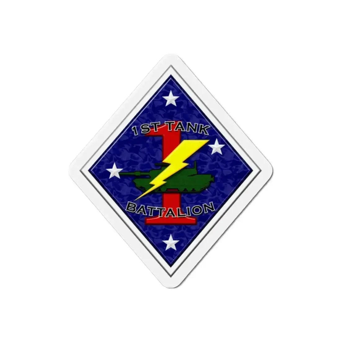 1st Tank Battalion (USMC) Refrigerator Magnet 2 Inch - The Sticker Space