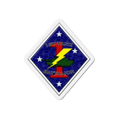 1st Tank Battalion (USMC) Refrigerator Magnet 2 Inch - The Sticker Space