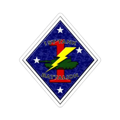 1st Tank Battalion (USMC) STICKER Vinyl Die-Cut Decal 2 Inch - The Sticker Space