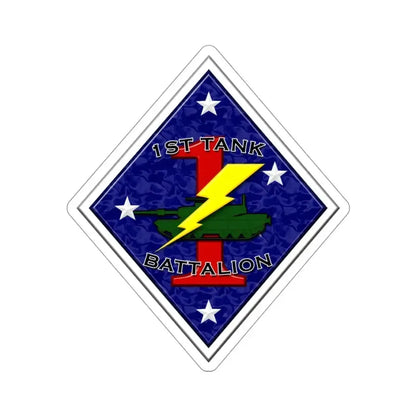 1st Tank Battalion (USMC) STICKER Vinyl Die-Cut Decal 3 Inch - The Sticker Space