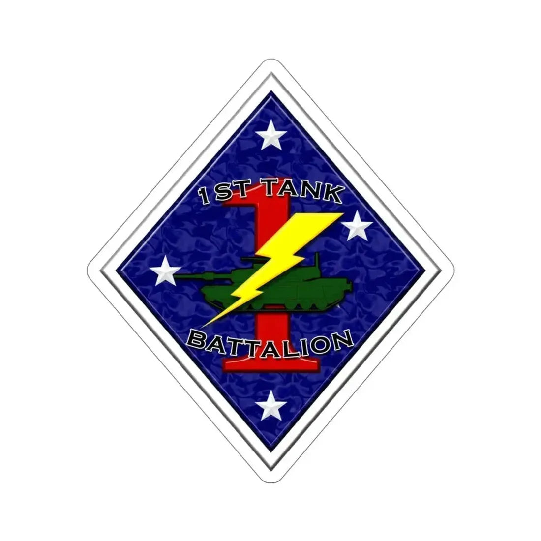 1st Tank Battalion (USMC) STICKER Vinyl Die-Cut Decal 5 Inch - The Sticker Space