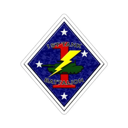 1st Tank Battalion (USMC) STICKER Vinyl Die-Cut Decal 6 Inch - The Sticker Space
