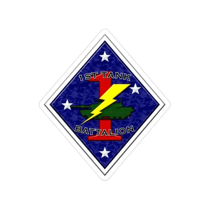 1st Tank Battalion (USMC) Transparent STICKER Die-Cut Vinyl Decal 2 Inch - The Sticker Space