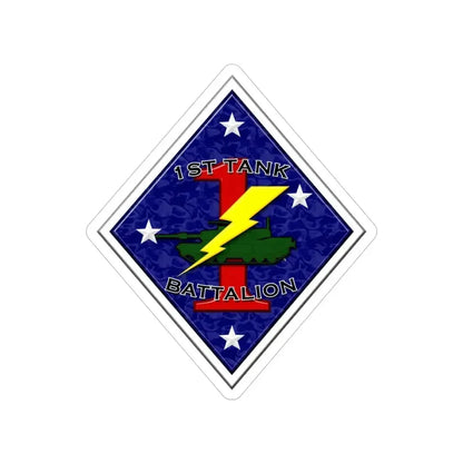 1st Tank Battalion (USMC) Transparent STICKER Die-Cut Vinyl Decal 4 Inch - The Sticker Space