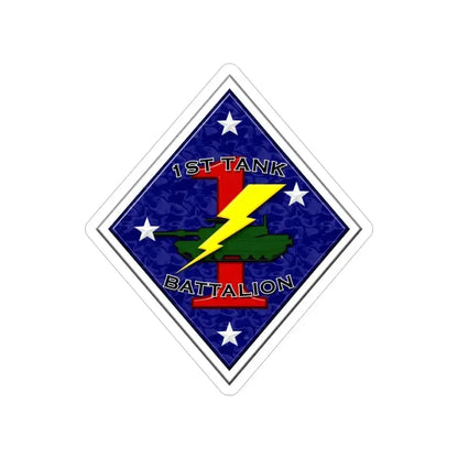 1st Tank Battalion (USMC) Transparent STICKER Die-Cut Vinyl Decal 5 Inch - The Sticker Space