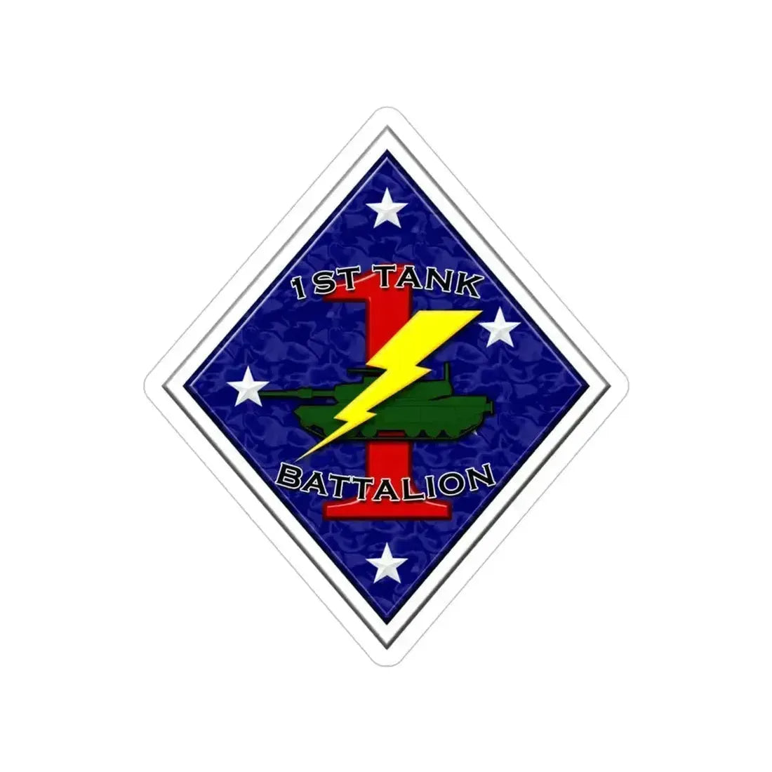 1st Tank Battalion (USMC) Transparent STICKER Die-Cut Vinyl Decal 6 Inch - The Sticker Space