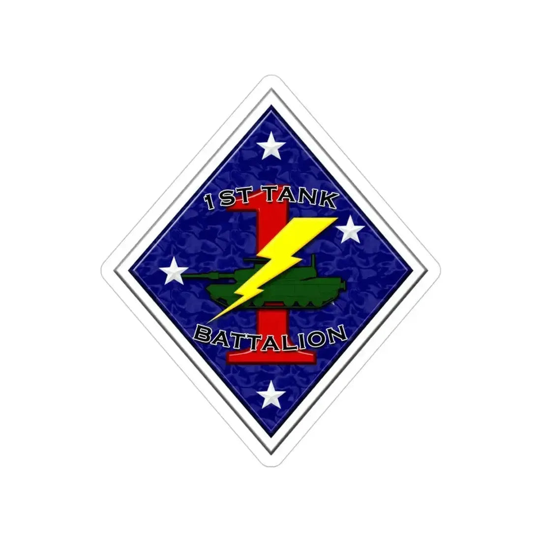 1st Tank Battalion (USMC) Transparent STICKER Die-Cut Vinyl Decal - The Sticker Space