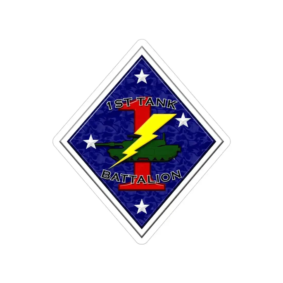 1st Tank Battalion (USMC) Transparent STICKER Die-Cut Vinyl Decal - The Sticker Space