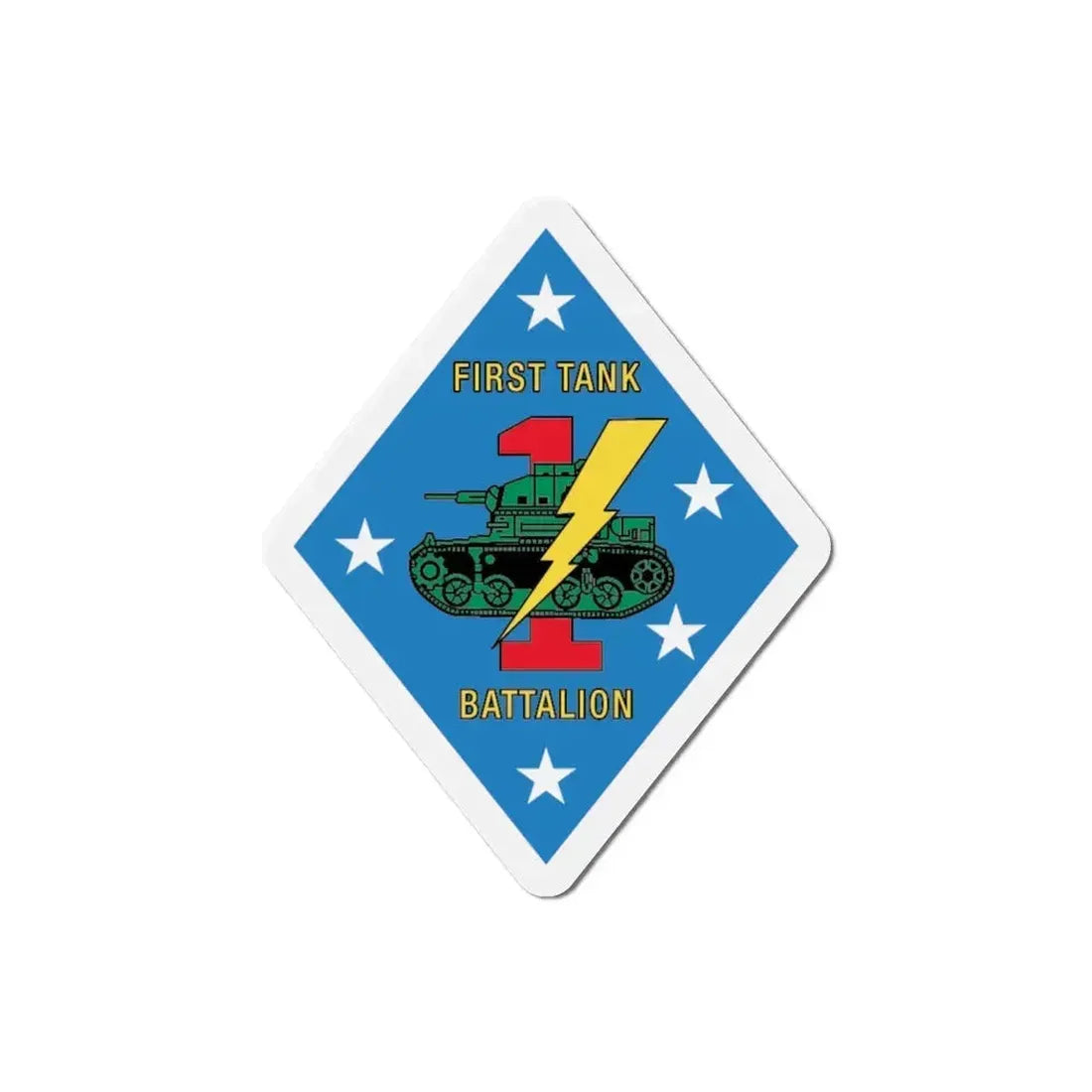 1st Tank Battalion v2 (USMC) Refrigerator Magnet - The Sticker Space