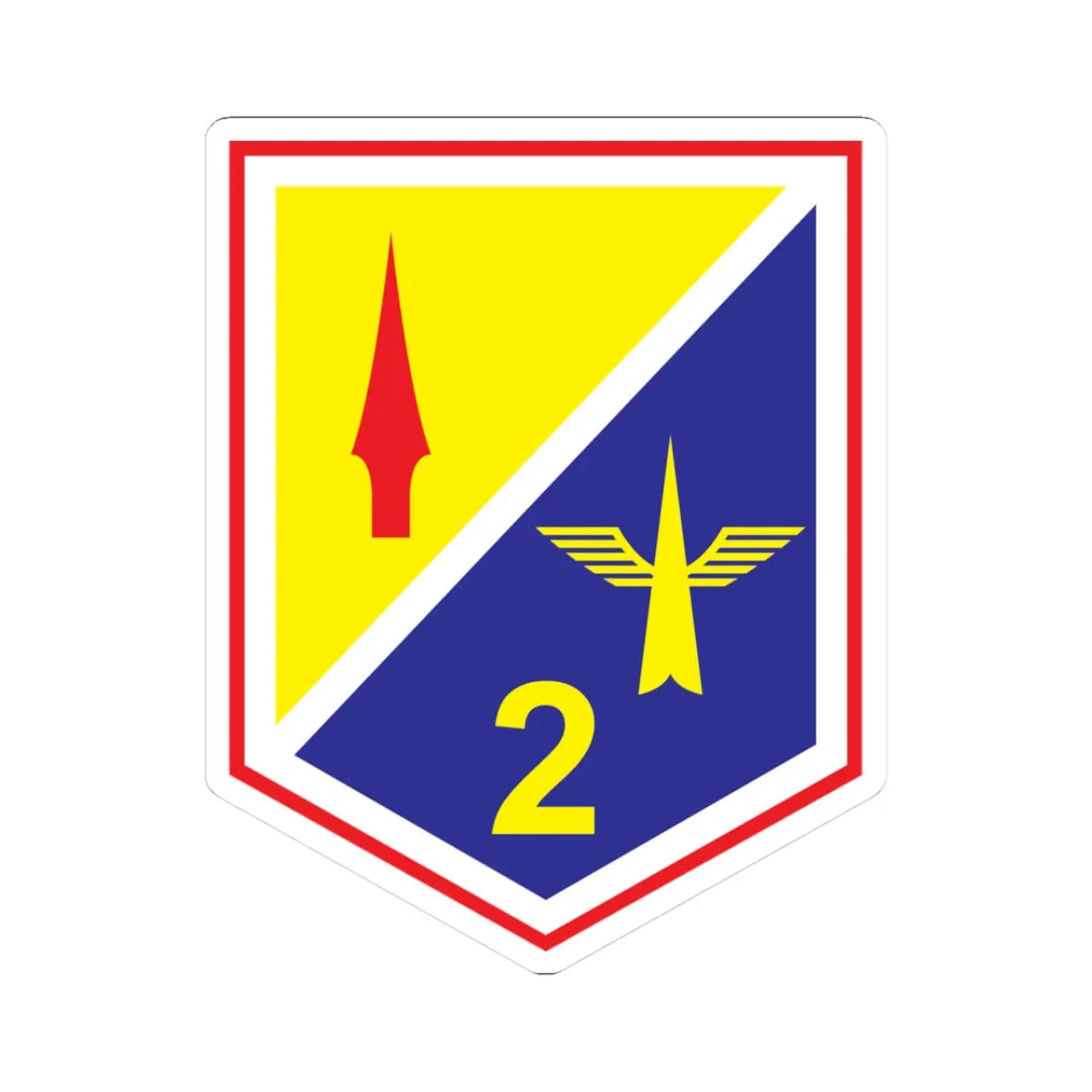 2 Air Defence Battery (Ireland) (Coat of Arms) STICKER Vinyl Kiss-Cut Decal 3 Inch White - The Sticker Space