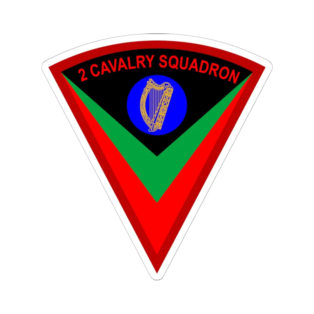 2 Cavalry Squadron (Ireland) (Coat of Arms) STICKER Vinyl Kiss-Cut Decal 6 Inch White - The Sticker Space