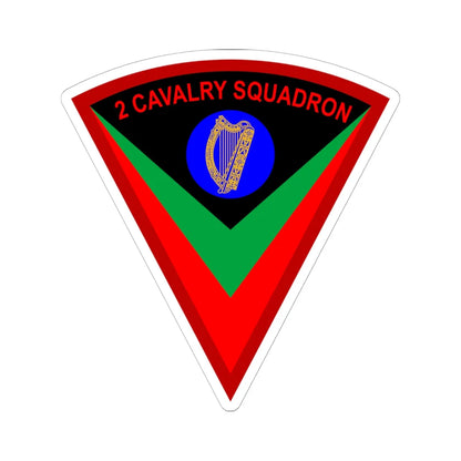 2 Cavalry Squadron (Ireland) (Coat of Arms) STICKER Vinyl Kiss-Cut Decal 6 Inch White - The Sticker Space