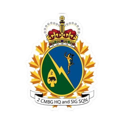 2 CMBG HQ and Sig Sqn crest (Canada) (Coat of Arms) STICKER Vinyl Kiss-Cut Decal 2 Inch White - The Sticker Space