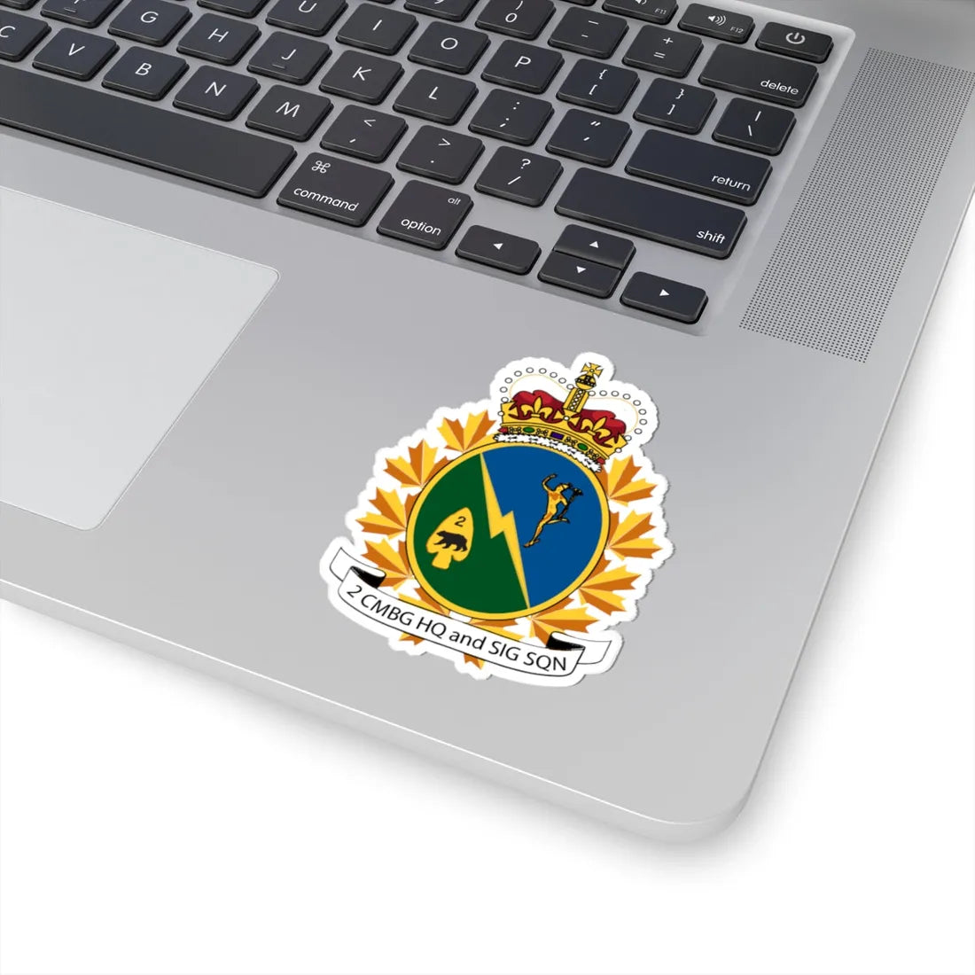 2 CMBG HQ and Sig Sqn crest (Canada) (Coat of Arms) STICKER Vinyl Kiss-Cut Decal - The Sticker Space
