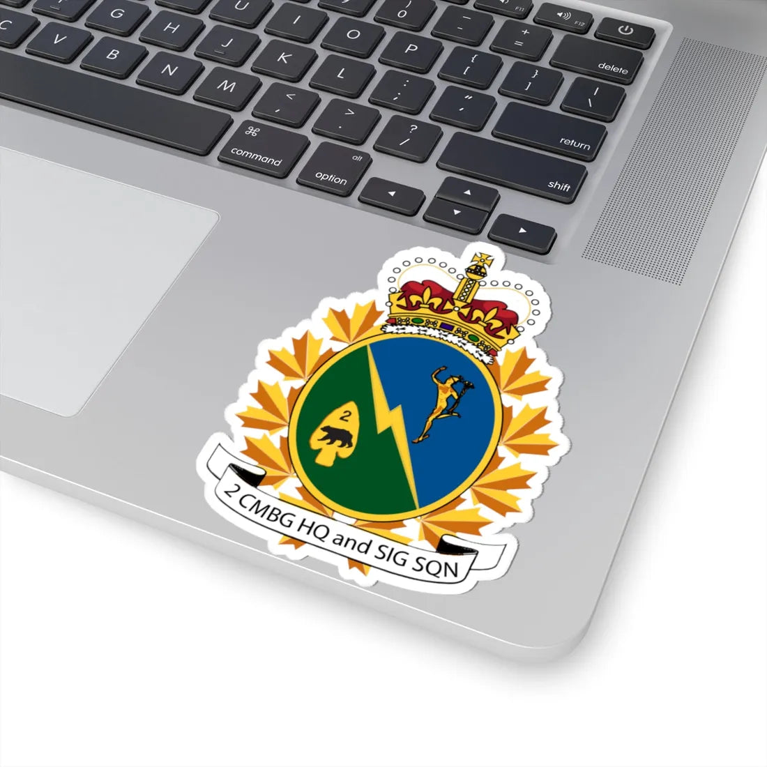 2 CMBG HQ and Sig Sqn crest (Canada) (Coat of Arms) STICKER Vinyl Kiss-Cut Decal - The Sticker Space