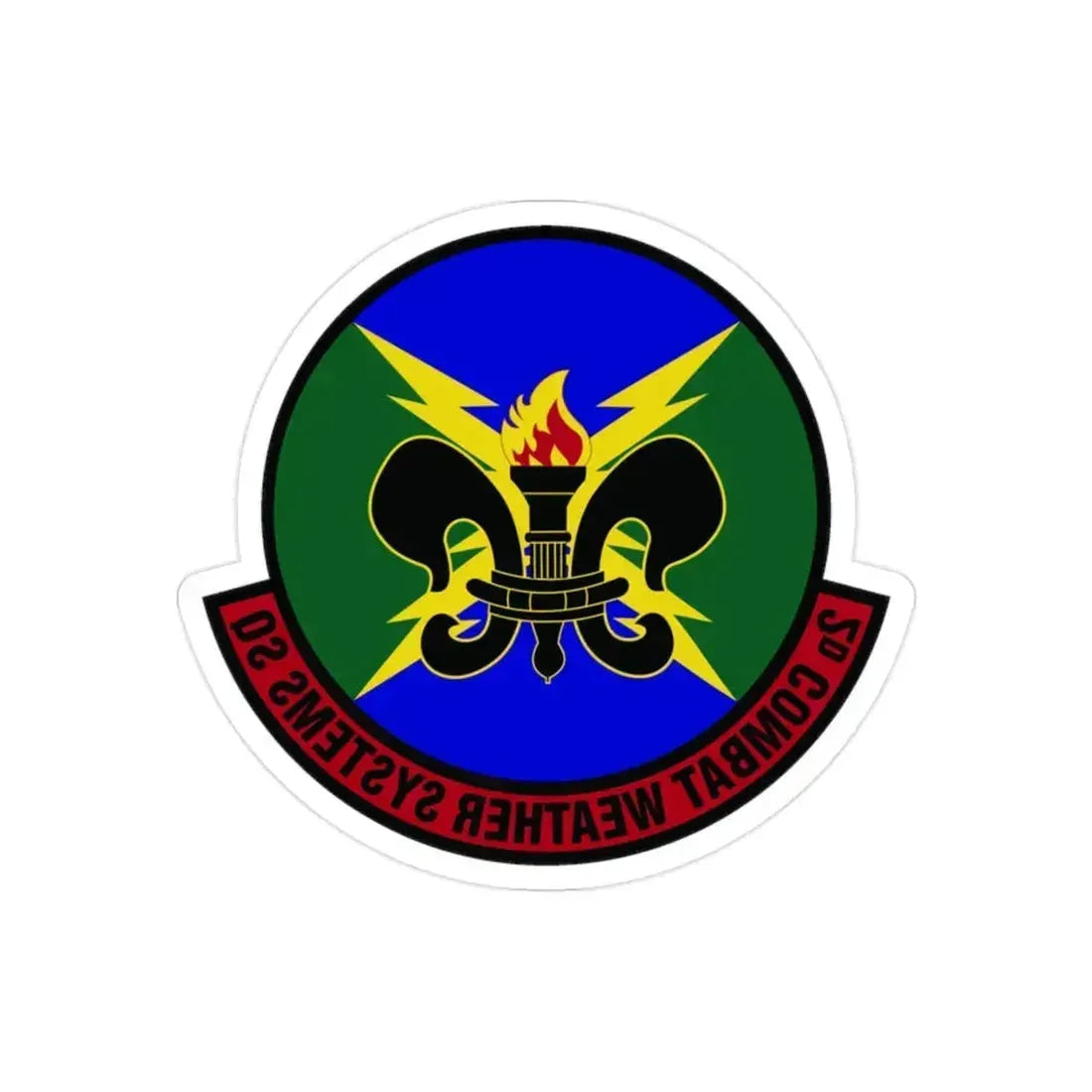 2 Combat Weather Systems Sq ACC (U.S. Air Force) REVERSE PRINT Transparent Die-Cut STICKER 2 Inch Die-Cut Transparent - The Sticker Space