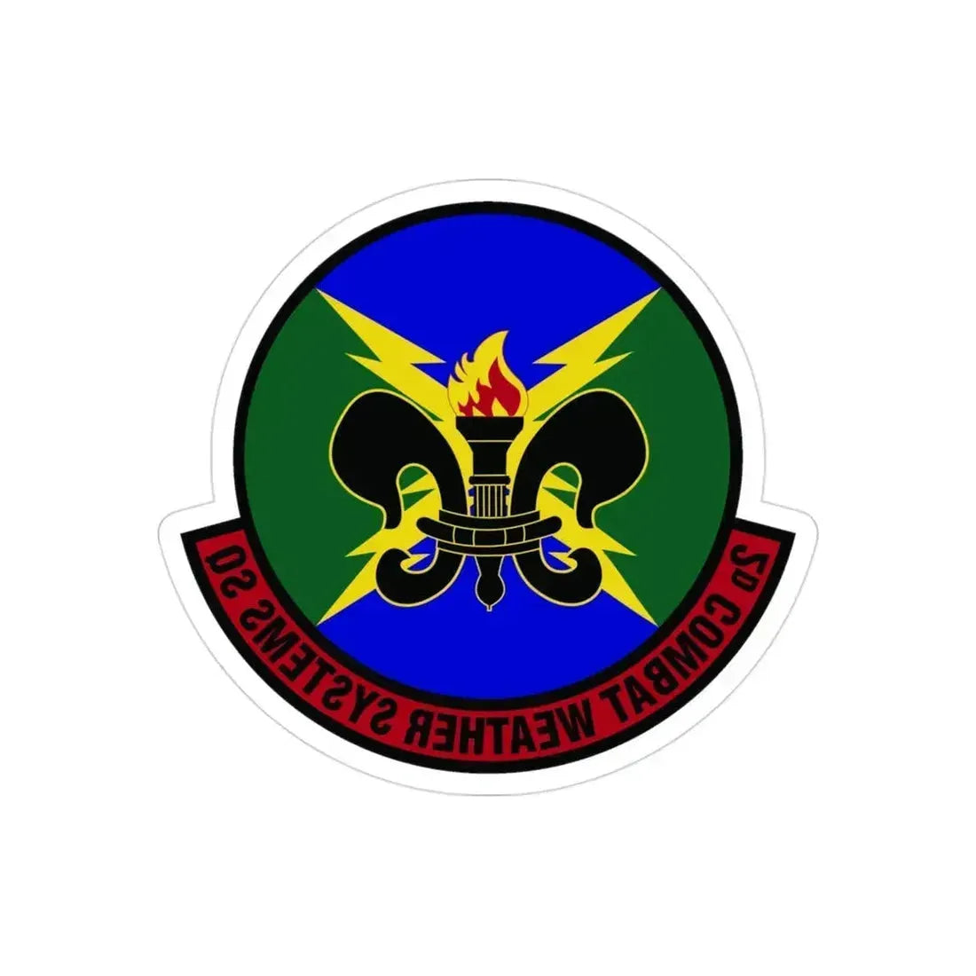 2 Combat Weather Systems Sq ACC (U.S. Air Force) REVERSE PRINT Transparent Die-Cut STICKER 3 Inch Die-Cut Transparent - The Sticker Space