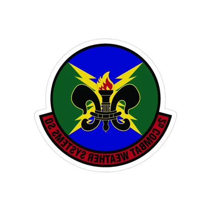 2 Combat Weather Systems Sq ACC (U.S. Air Force) REVERSE PRINT Transparent Die-Cut STICKER 3 Inch Die-Cut Transparent - The Sticker Space