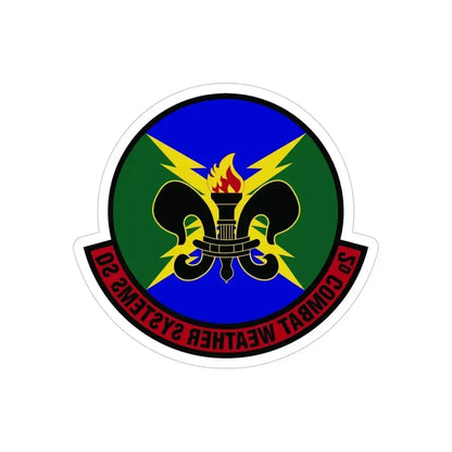 2 Combat Weather Systems Sq ACC (U.S. Air Force) REVERSE PRINT Transparent Die-Cut STICKER 4 Inch Die-Cut Transparent - The Sticker Space