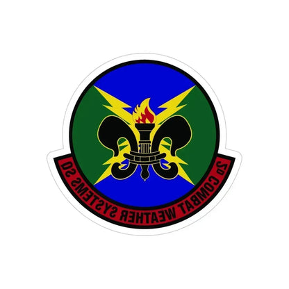 2 Combat Weather Systems Sq ACC (U.S. Air Force) REVERSE PRINT Transparent Die-Cut STICKER 5 Inch Die-Cut Transparent - The Sticker Space